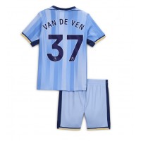 Camiseta Tottenham Hotspur Micky van de Ven #37 Segunda Equipación Replica 2024-25 para niños mangas cortas (+ Pantalones cortos)